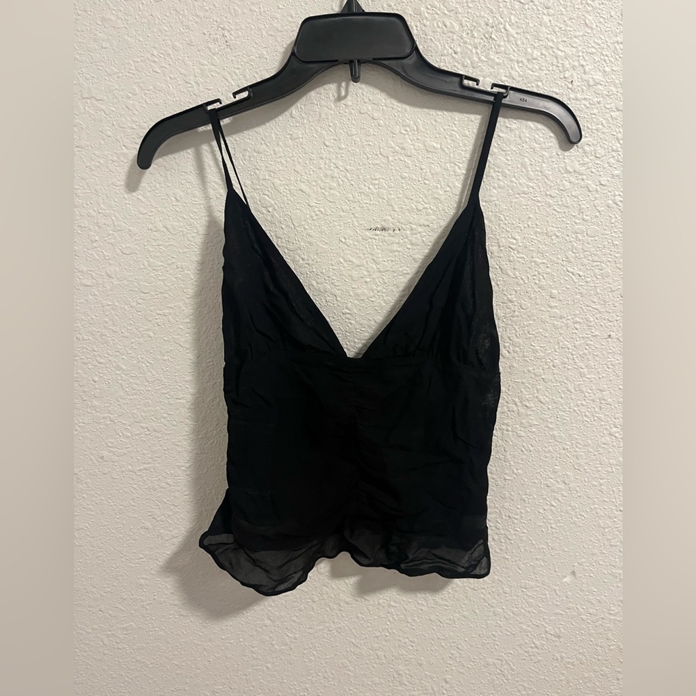 Reformation black crop top